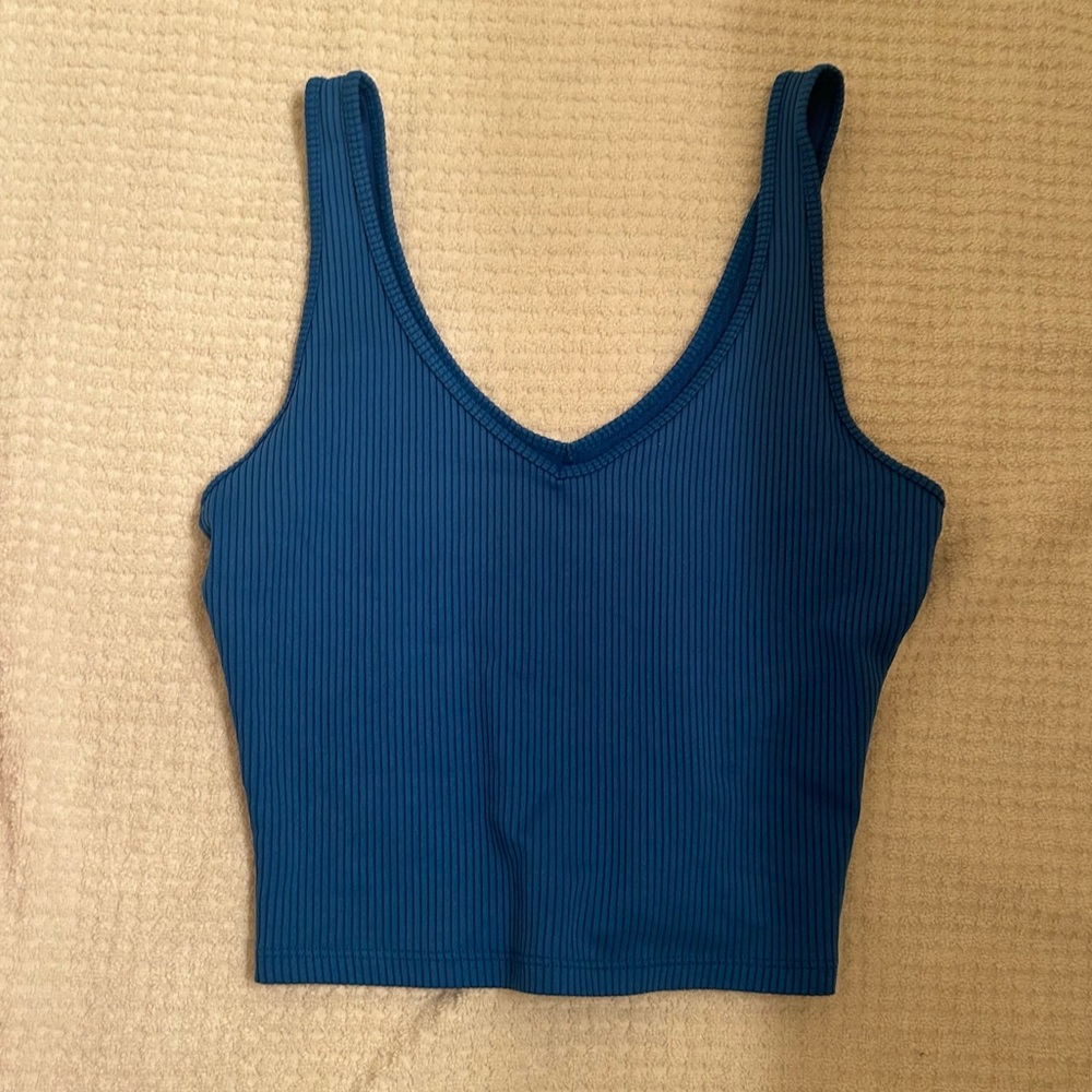 Hollister Blue Ribbed Tank Top